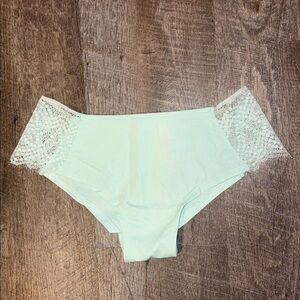 PINK Victoria’s Secret Light Mint Green Extra Low Rise Cheekster Panties size L